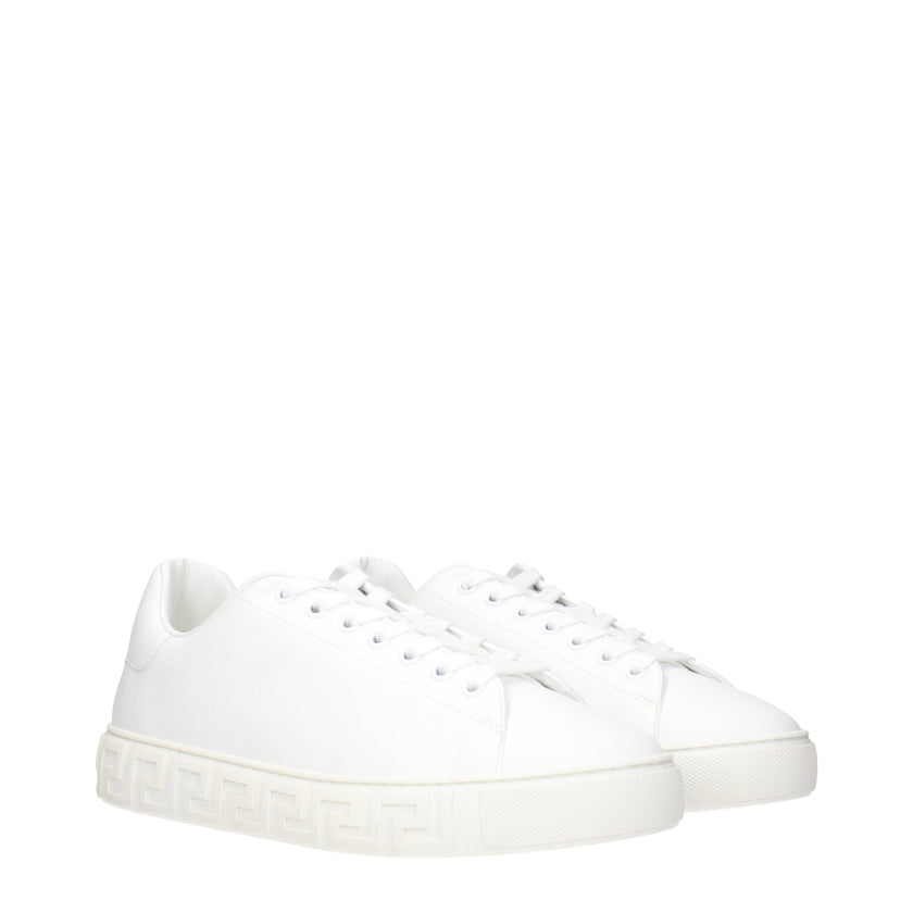 White Leather Low Top SneakersDescription: The product with MPN 10144601A096081W010 and code F84519 leather in white is a sneakers designed by Versace. It has features like front logo, back logo.White Leather Low Top Sneakers${tagsVersaceAulae White Leath