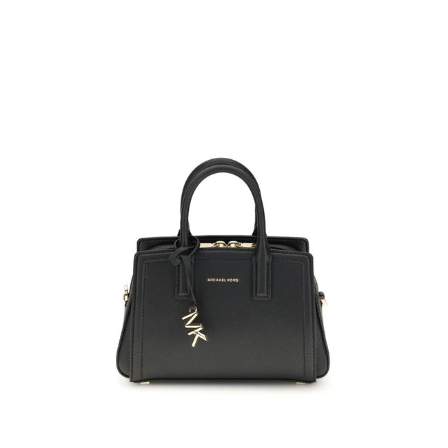 Black Calf Leather Bos Taurus Shoulder BagThe Laila Bag by Michael Kors is a compact and functional reinterpretation of the iconic model. Featuring an adjustable shoulder strap, top handle, and two-way zip closure, it has a compartmentalized interior desi