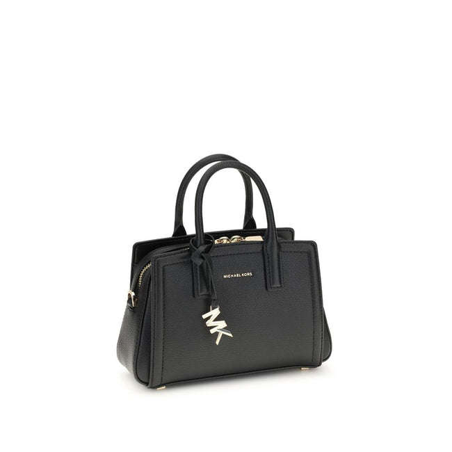 Black Calf Leather Bos Taurus Shoulder BagThe Laila Bag by Michael Kors is a compact and functional reinterpretation of the iconic model. Featuring an adjustable shoulder strap, top handle, and two-way zip closure, it has a compartmentalized interior desi