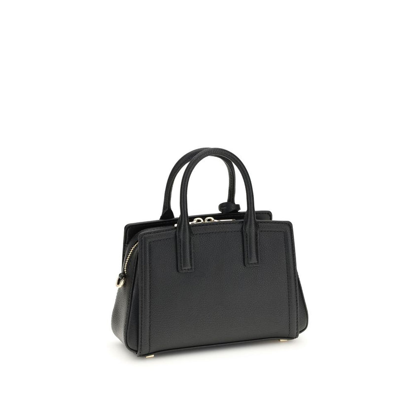 Black Calf Leather Bos Taurus Shoulder BagThe Laila Bag by Michael Kors is a compact and functional reinterpretation of the iconic model. Featuring an adjustable shoulder strap, top handle, and two-way zip closure, it has a compartmentalized interior desi