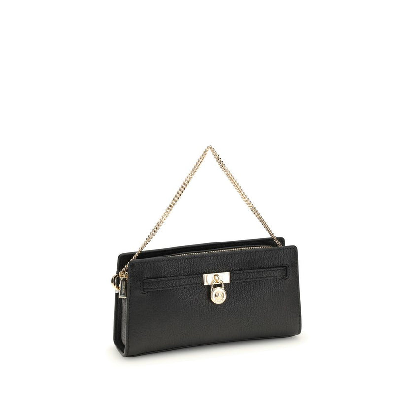 Black Calf Leather Bos Taurus Shoulder BagThe Hamilton Shoulder Bag by Michael Kors combines style and sophistication in a reimagined iconic design, featuring a leather finish, sparkling padlock, and chain detail. The removable shoulder strap makes it per