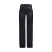 Black Cotton Relaxed Fit JeansThe Cotton Denim Jeans feature a faded, worn-in look with a slightly crinkled finish. With a mid-rise waist, hidden zip fly, five belt loops, and five pockets, they combine casual style and practicality in a versatile piece.