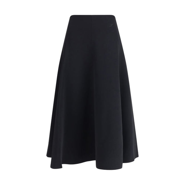 Black Cotton Midi SkirtThe black Jupe Triangle Skirt features a concealed zip closure, flared silhouette, and midi length, offering an essential and feminine look suitable for various occasions Season: AW25 Fit: Regular Composition: 100% Cotton MADE IN RO