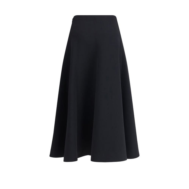 Black Cotton Midi SkirtThe black Jupe Triangle Skirt features a concealed zip closure, flared silhouette, and midi length, offering an essential and feminine look suitable for various occasions Season: AW25 Fit: Regular Composition: 100% Cotton MADE IN RO