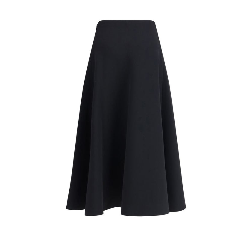 Black Cotton Midi SkirtThe black Jupe Triangle Skirt features a concealed zip closure, flared silhouette, and midi length, offering an essential and feminine look suitable for various occasions Season: AW25 Fit: Regular Composition: 100% Cotton MADE IN RO