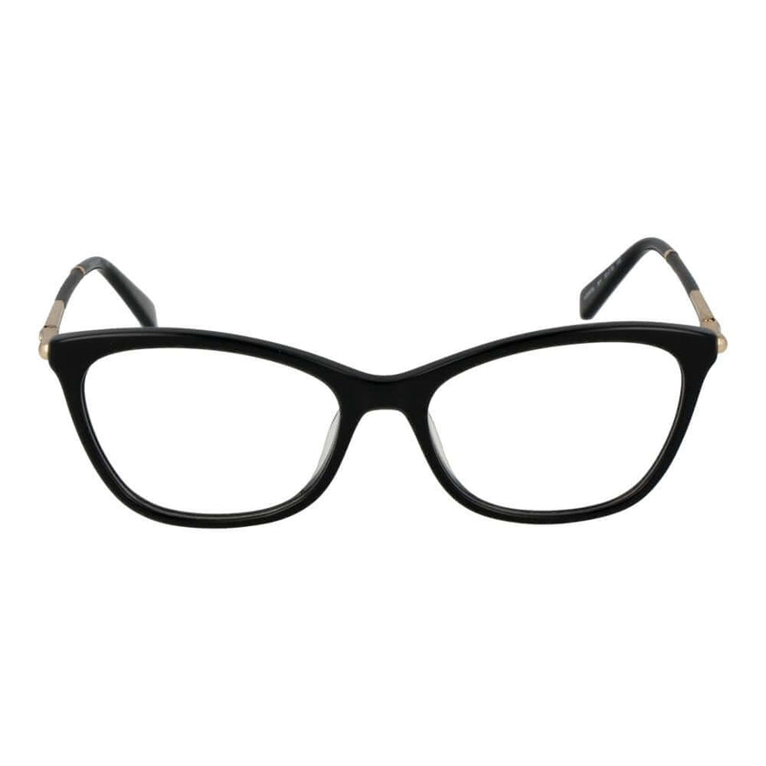 Black Plastic Glasses (Frames)Gender Women Main color Black Frame color Black Rim Style Full-Rim Lenses Color Demo glasses Lenses Material Plastic Lenses Effect No Extra Lenses width 52 Size 52-16-135 Lenses Height 37 Bridge width 16 Frame width 135 Templ