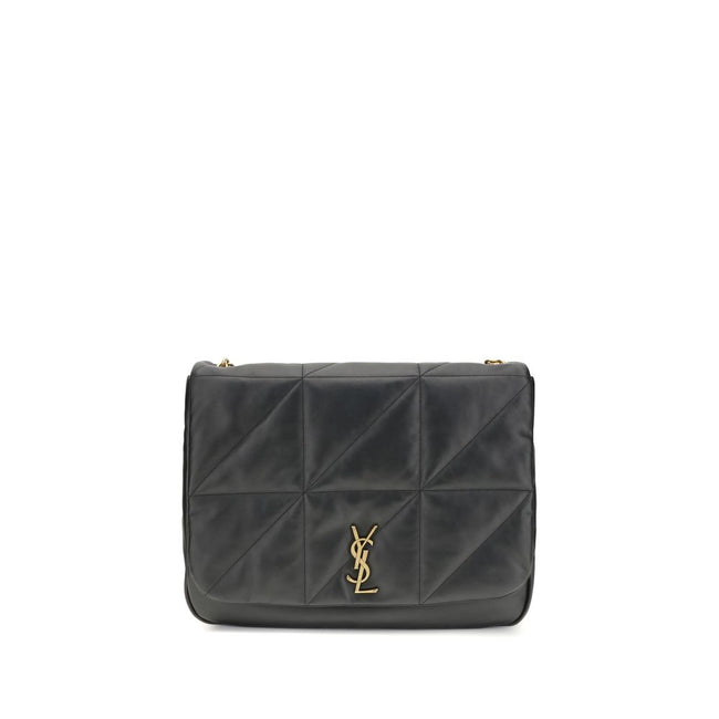 Black Lamb Ovis Aries Aries Shoulder BagThe Jamie Shoulder Bag by Saint Laurent is a sophisticated and timeless accessory. Made of soft lambskin leather, it features a front closure with magnetic flap that combines elegance and practicality. The embossed