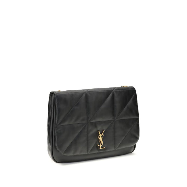 Black Lamb Ovis Aries Aries Shoulder BagThe Jamie Shoulder Bag by Saint Laurent is a sophisticated and timeless accessory. Made of soft lambskin leather, it features a front closure with magnetic flap that combines elegance and practicality. The embossed
