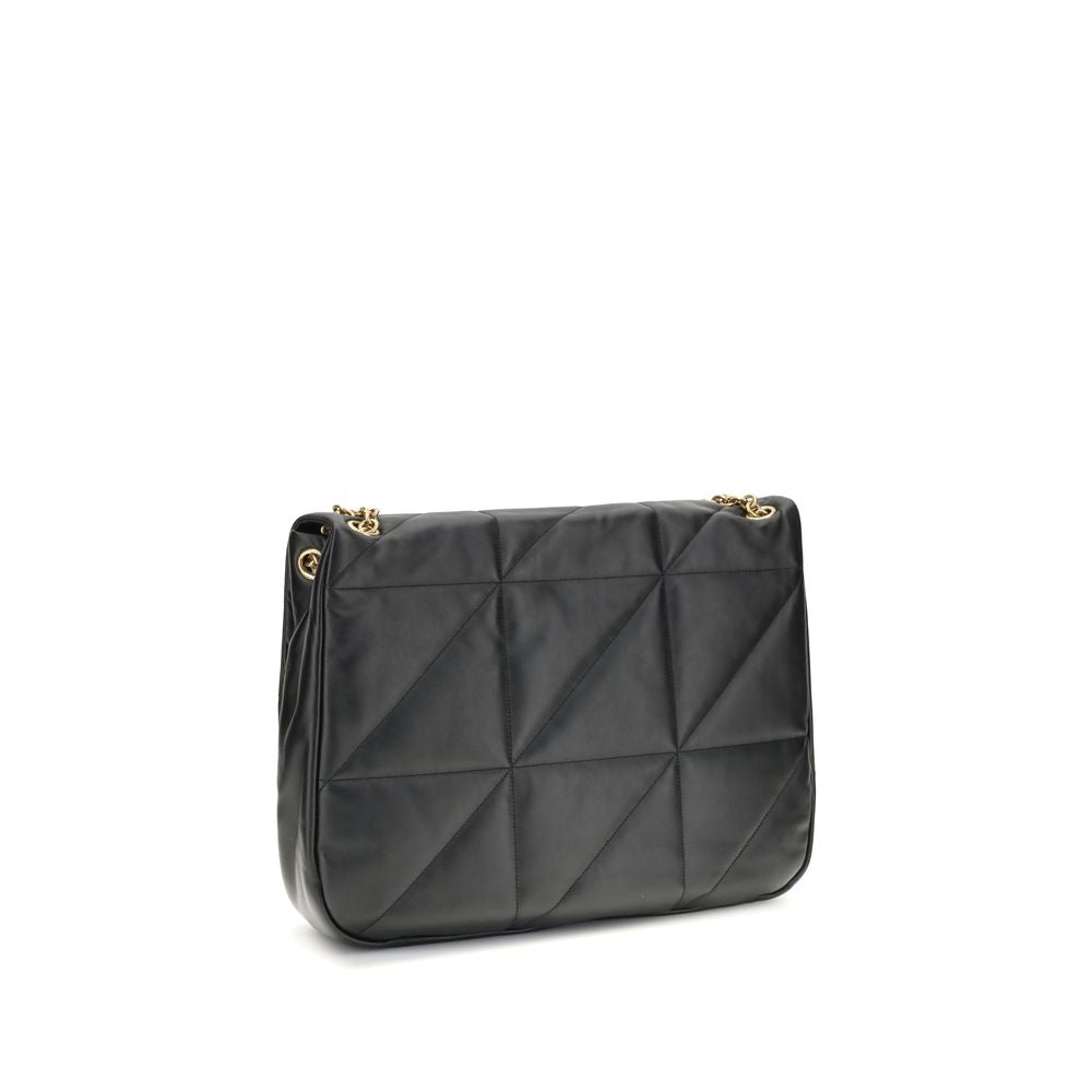 Black Lamb Ovis Aries Aries Shoulder BagThe Jamie Shoulder Bag by Saint Laurent is a sophisticated and timeless accessory. Made of soft lambskin leather, it features a front closure with magnetic flap that combines elegance and practicality. The embossed
