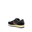 Black Polyamide Athletic SneakersThe Nora Sneakers by Gucci combine sporty heritage and contemporary style. Crafted from black Original GG canvas with suede trim and GG nylon inserts, they feature the iconic green and red Web stripe on the sides. The rubb