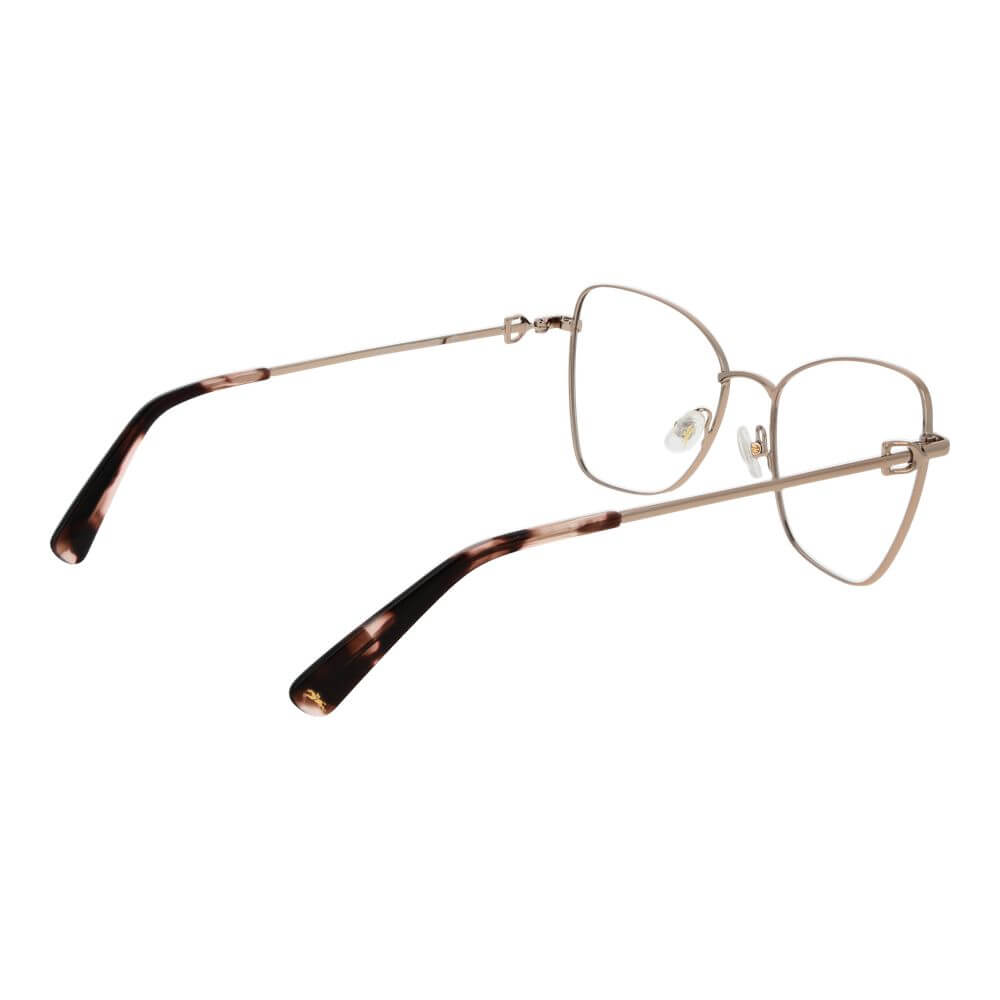 Gold Metal Glasses (Frames)Gender Women Main color Gold Frame color Gold Frame material Metal Rim Style Full-Rim Lenses Color Demo glasses Lenses Material Plastic Lenses Effect No Extra Lenses width 52 Size 52-17-140 Lenses Height 44 Bridge width 17 Frame