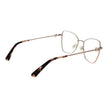 Gold Metal Glasses (Frames)Gender Women Main color Gold Frame color Gold Frame material Metal Rim Style Full-Rim Lenses Color Demo glasses Lenses Material Plastic Lenses Effect No Extra Lenses width 52 Size 52-17-140 Lenses Height 44 Bridge width 17 Frame