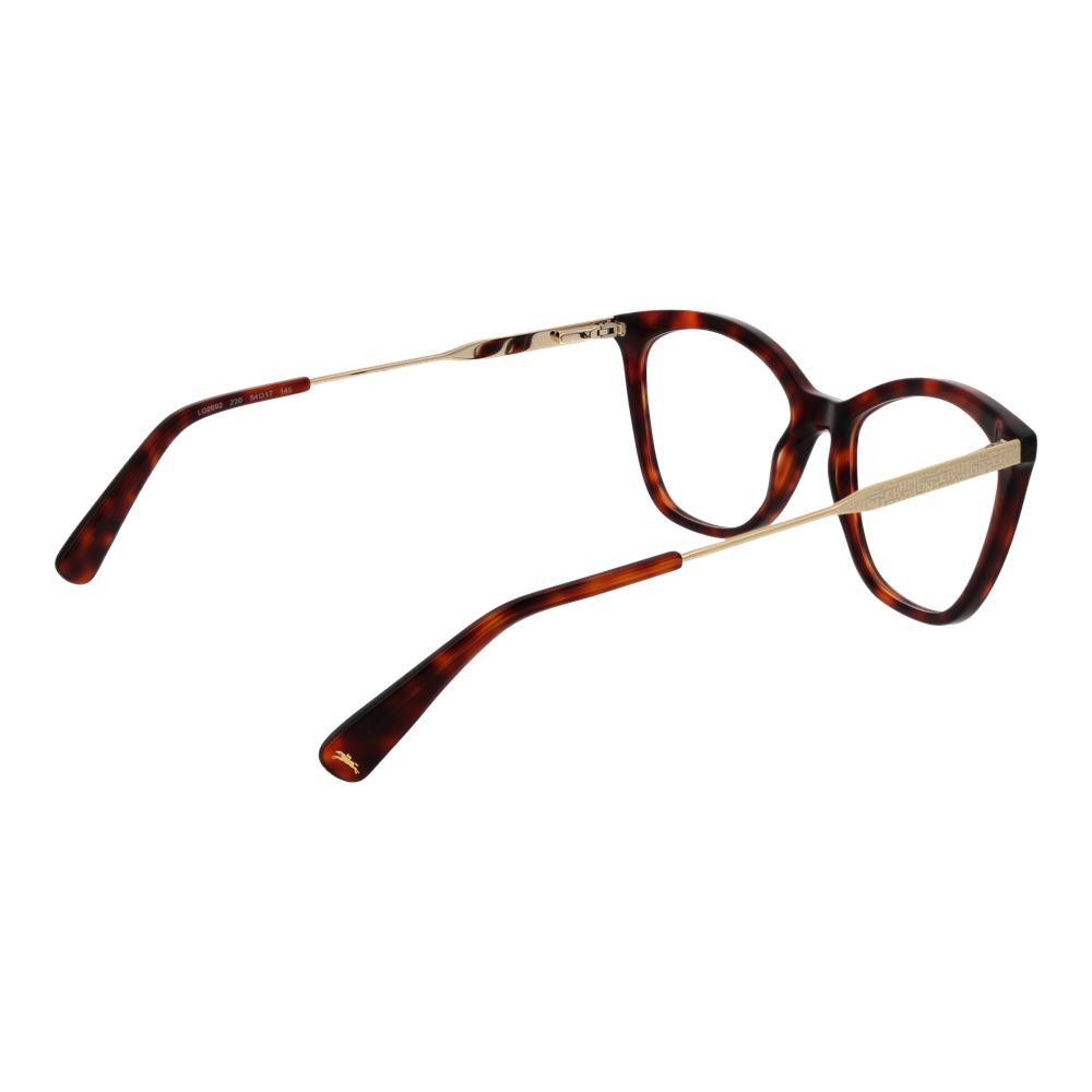 Brown Synthetic & Metal Cat Eye Glasses Frames
