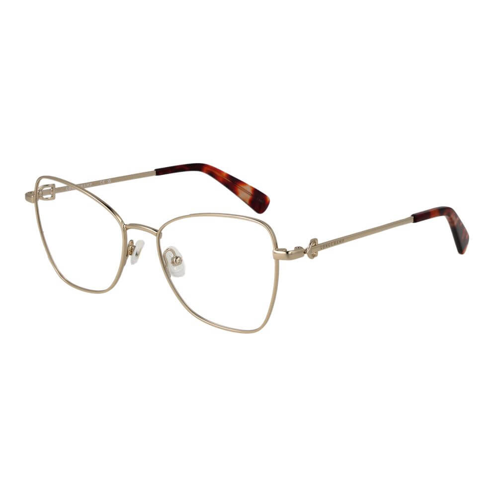 Gold Metal Glasses (Frames)Gender Women Main color Gold Frame color Gold Frame material Metal Rim Style Full-Rim Lenses Color Demo glasses Lenses Material Plastic Lenses Effect No Extra Lenses width 52 Size 52-17-140 Lenses Height 44 Bridge width 17 Frame