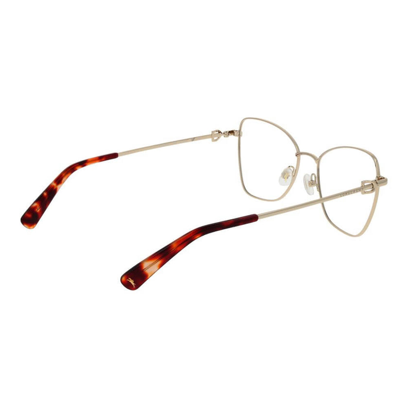 Gold Metal Glasses (Frames)Gender Women Main color Gold Frame color Gold Frame material Metal Rim Style Full-Rim Lenses Color Demo glasses Lenses Material Plastic Lenses Effect No Extra Lenses width 52 Size 52-17-140 Lenses Height 44 Bridge width 17 Frame