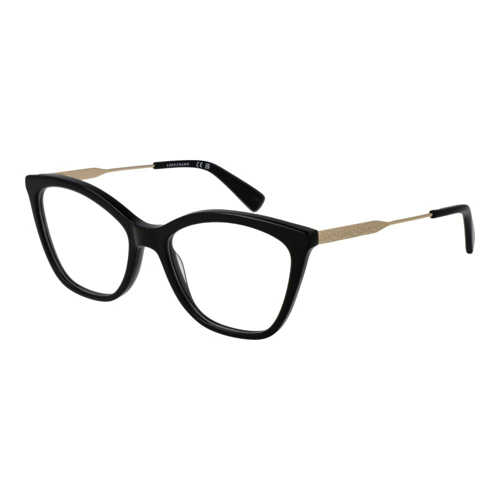 Black Synthetic Frame Glasses with Full-Rim Design