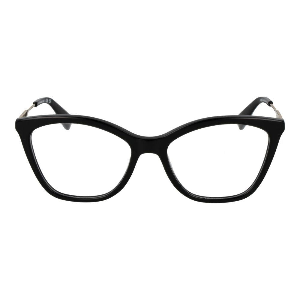 Black Synthetic Frame Glasses with Full-Rim Design