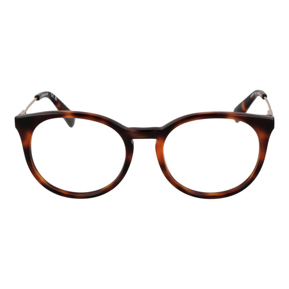 Brown Metal Glasses (Frames)Gender Women Main color Brown Frame color Brown Frame material Metal Rim Style Full-Rim Lenses Color Demo glasses Lenses Material Plastic Lenses Effect No Extra Lenses width 51 Size 51-18-140 Lenses Height 46 Bridge width 18 Fr