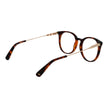 Brown Metal Glasses (Frames)Gender Women Main color Brown Frame color Brown Frame material Metal Rim Style Full-Rim Lenses Color Demo glasses Lenses Material Plastic Lenses Effect No Extra Lenses width 51 Size 51-18-140 Lenses Height 46 Bridge width 18 Fr
