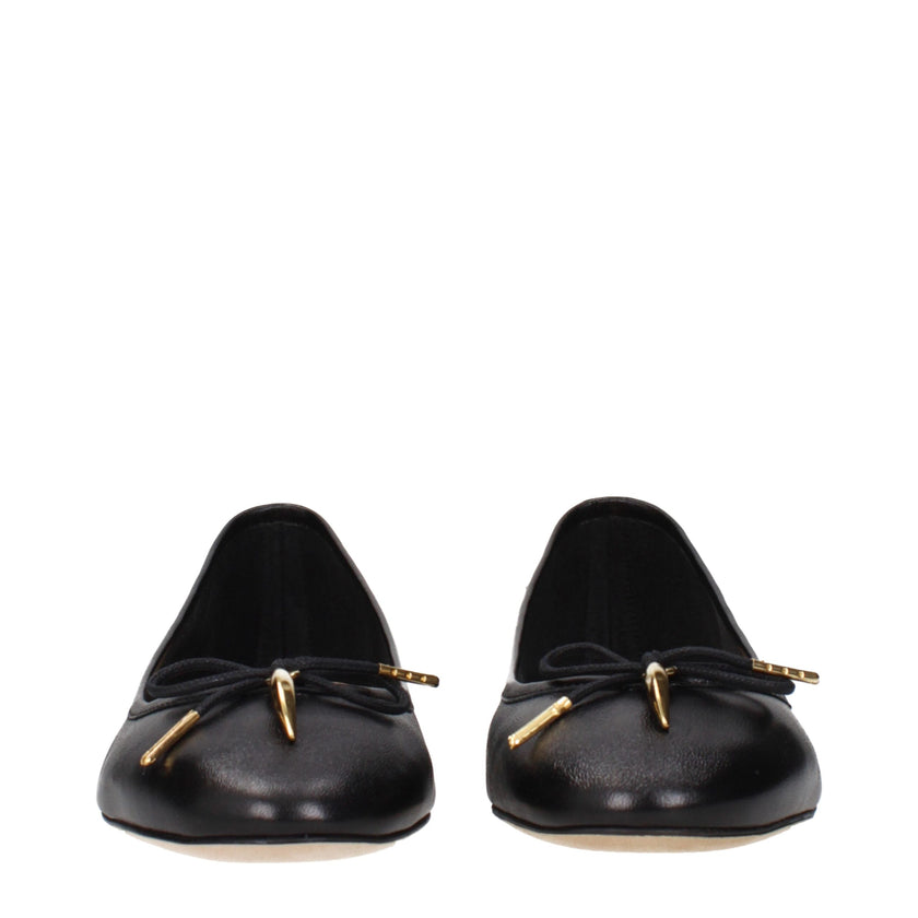 Black Leather Ballet FlatsDescription: The product with MPN CHC25S08HQN001 and code F84532 leather in black is a ballet flats designed by Chloé. It has features like front detail.Black Leather Ballet Flats${tagsChloéAulae Black Leather Ballet Flats ChloéA