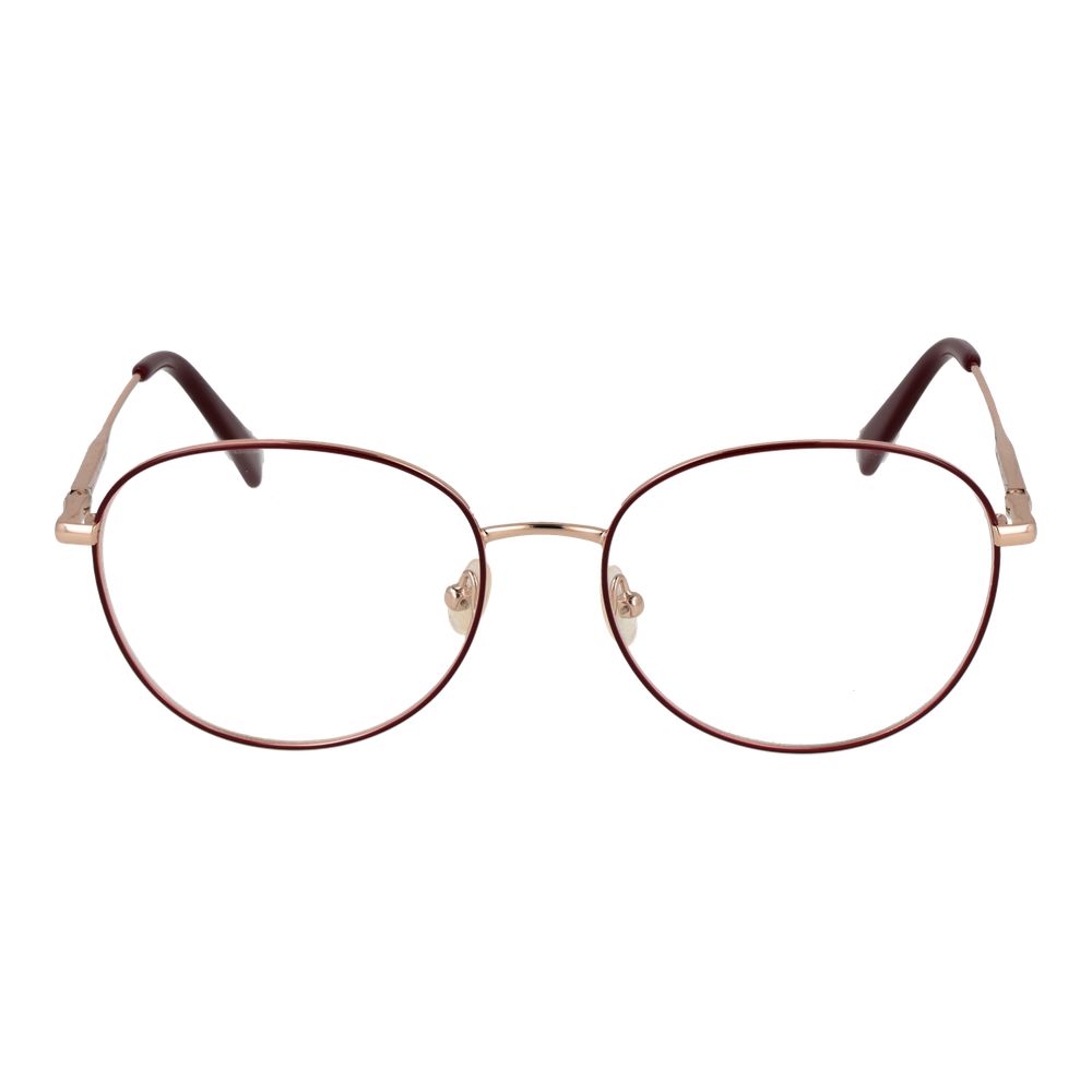 Red Metal Full-Rim Glasses for Women