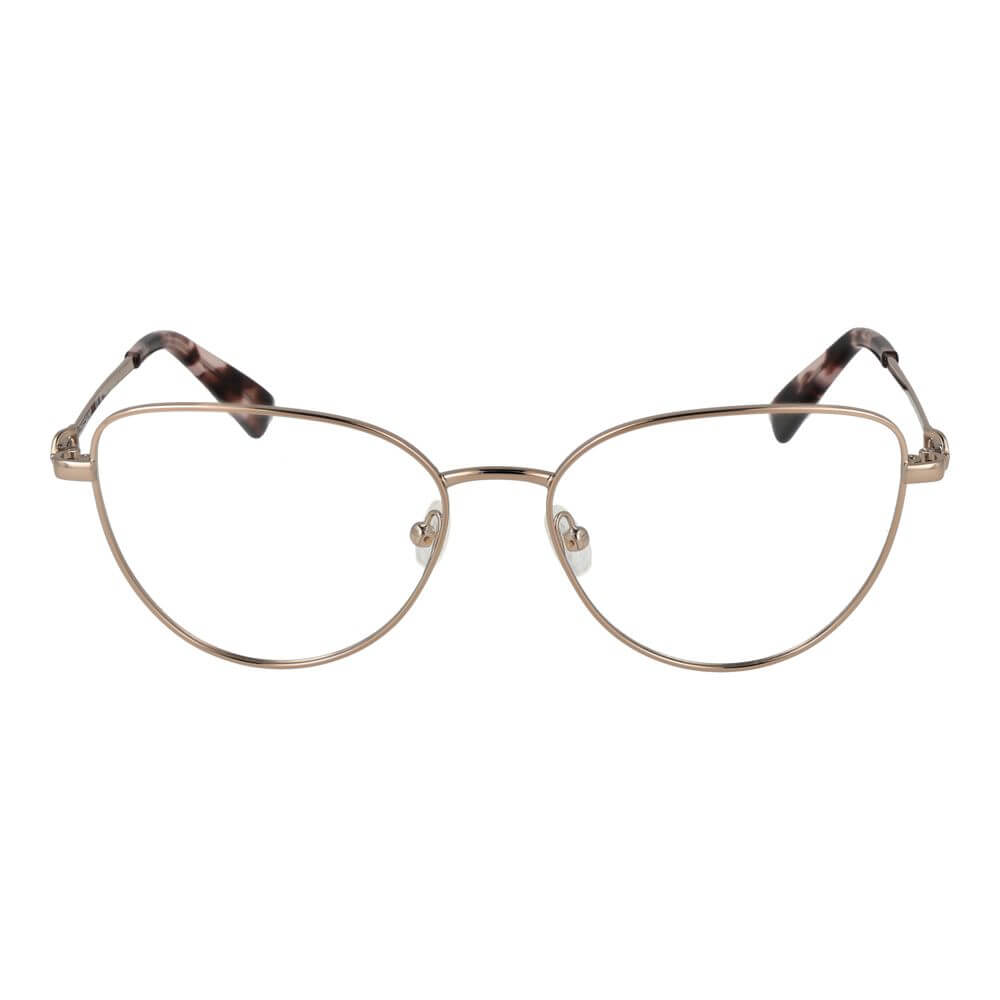 Gold Metal Glasses (Frames)Gender Women Main color Gold Frame color Gold Frame material Metal Rim Style Full-Rim Lenses Color Demo glasses Lenses Material Plastic Lenses Effect No Extra Lenses width 54 Size 54-16-140 Lenses Height 45 Bridge width 16 Frame