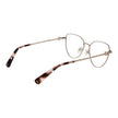 Gold Metal Glasses (Frames)Gender Women Main color Gold Frame color Gold Frame material Metal Rim Style Full-Rim Lenses Color Demo glasses Lenses Material Plastic Lenses Effect No Extra Lenses width 54 Size 54-16-140 Lenses Height 45 Bridge width 16 Frame