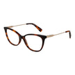 Brown Metal Glasses (Frames)Gender Women Main color Brown Frame color Brown Frame material Metal Rim Style Full-Rim Lenses Color Demo glasses Lenses Material Plastic Lenses Effect No Extra Lenses width 53 Size 53-16-140 Lenses Height 39 Bridge width 16 Fr