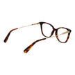 Brown Metal Glasses (Frames)Gender Women Main color Brown Frame color Brown Frame material Metal Rim Style Full-Rim Lenses Color Demo glasses Lenses Material Plastic Lenses Effect No Extra Lenses width 53 Size 53-16-140 Lenses Height 39 Bridge width 16 Fr