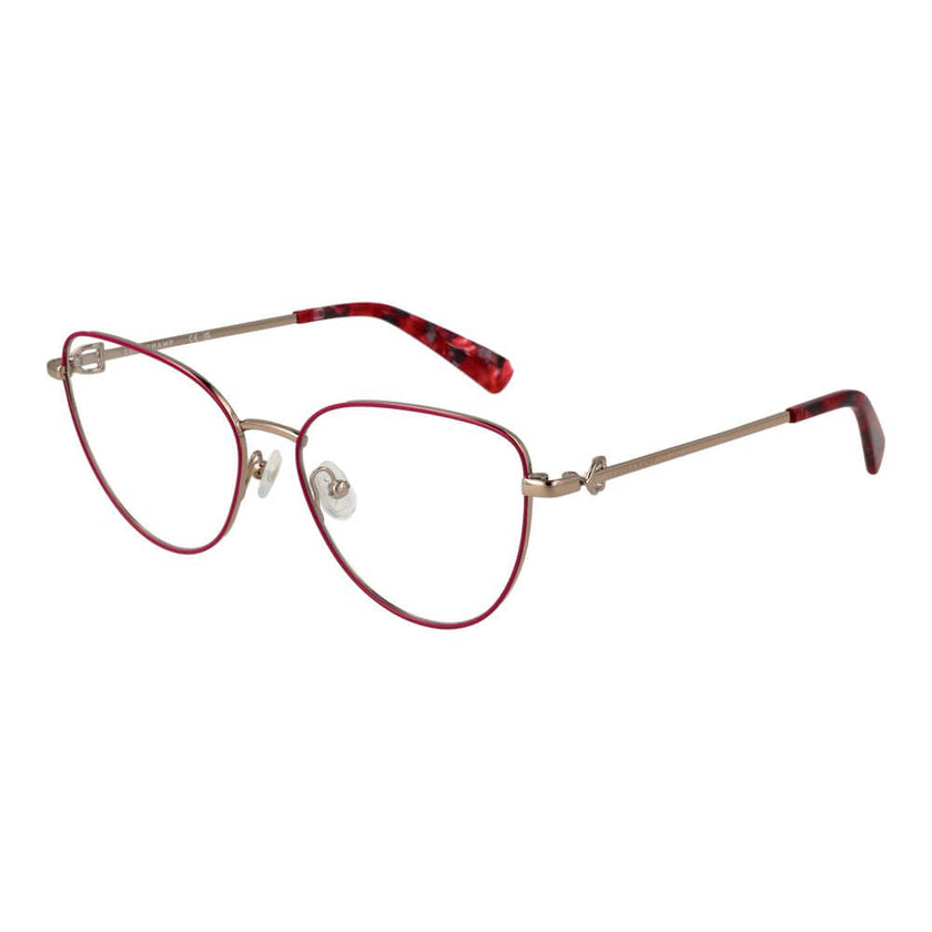 Pink Metal Glasses (Frames)Gender Women Main color Rose Frame color Rose Frame material Metal Rim Style Full-Rim Lenses Color Demo glasses Lenses Material Plastic Lenses Effect No Extra Lenses width 54 Size 54-16-140 Lenses Height 45 Bridge width 16 Frame