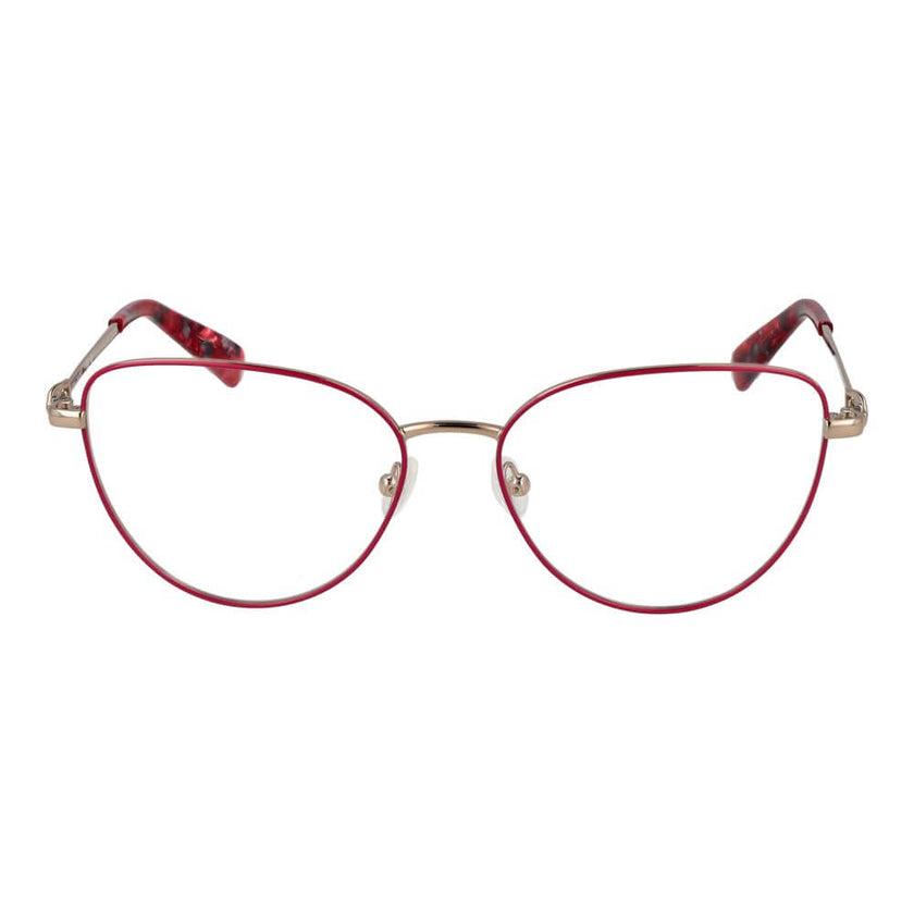 Pink Metal Glasses (Frames)Gender Women Main color Rose Frame color Rose Frame material Metal Rim Style Full-Rim Lenses Color Demo glasses Lenses Material Plastic Lenses Effect No Extra Lenses width 54 Size 54-16-140 Lenses Height 45 Bridge width 16 Frame