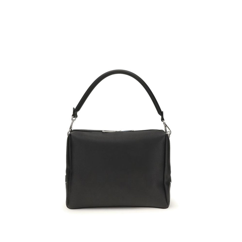 Black Calf Leather Bos Taurus Shoulder BagThe Lui Large Shoulder Bag by Fendi is an elegant and versatile accessory, designed for a contemporary and refined style. It features a soft construction and carefully crafted details, such as the long double-slid