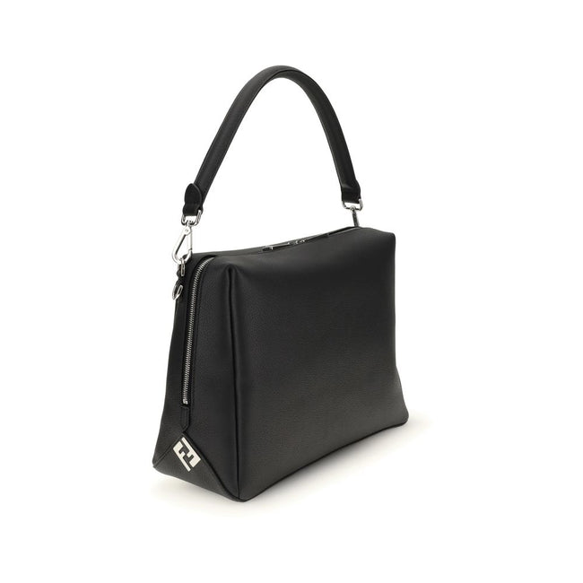 Black Calf Leather Bos Taurus Shoulder BagThe Lui Large Shoulder Bag by Fendi is an elegant and versatile accessory, designed for a contemporary and refined style. It features a soft construction and carefully crafted details, such as the long double-slid