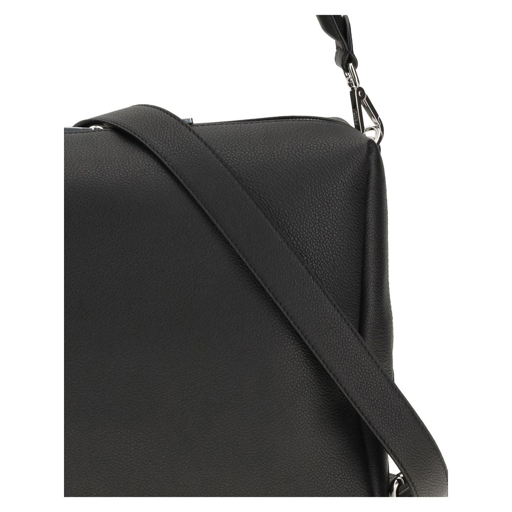 Black Calf Leather Bos Taurus Shoulder BagThe Lui Large Shoulder Bag by Fendi is an elegant and versatile accessory, designed for a contemporary and refined style. It features a soft construction and carefully crafted details, such as the long double-slid