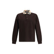 Brown Cotton Polo ShirtPiqué polo by Burberry balances comfort and refinement. The knitted collar with the iconic Burberry Check motif adds a distinctive touch, while the three-button front closure, ribbed cuffs, and side slits at the hem make the piece v