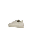 Beige Leather Low Top SneakersThe Vulcanized Sneakers by Off-White draw inspiration from skate culture, featuring a low-top silhouette and a vulcanized rubber sole. The upper, crafted from 100% leather, is embroidered with the iconic Arrow motif and finis