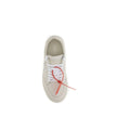 Beige Leather Low Top SneakersThe Vulcanized Sneakers by Off-White draw inspiration from skate culture, featuring a low-top silhouette and a vulcanized rubber sole. The upper, crafted from 100% leather, is embroidered with the iconic Arrow motif and finis