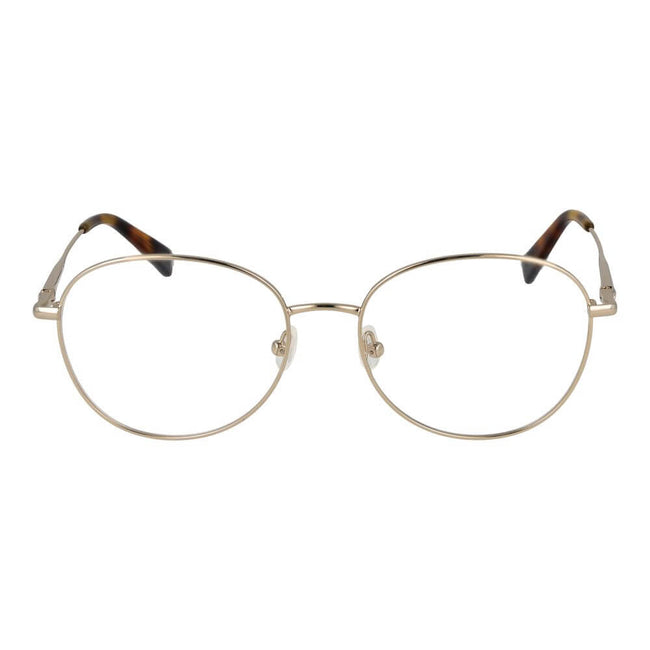 Gold Metal Glasses (Frames)Gender Women Main color Gold Frame color Gold Frame material Metal Rim Style Full-Rim Lenses Color Demo glasses Lenses Material Plastic Lenses Effect No Extra Lenses width 54 Size 54-17-140 Lenses Height 47 Bridge width 17 Frame