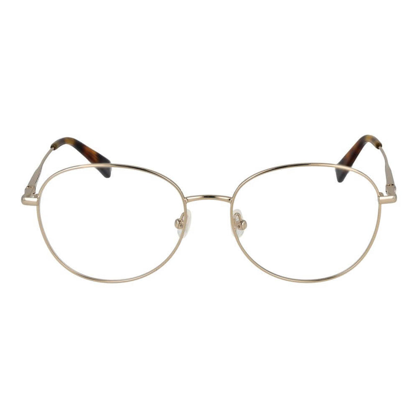 Gold Metal Glasses (Frames)Gender Women Main color Gold Frame color Gold Frame material Metal Rim Style Full-Rim Lenses Color Demo glasses Lenses Material Plastic Lenses Effect No Extra Lenses width 54 Size 54-17-140 Lenses Height 47 Bridge width 17 Frame