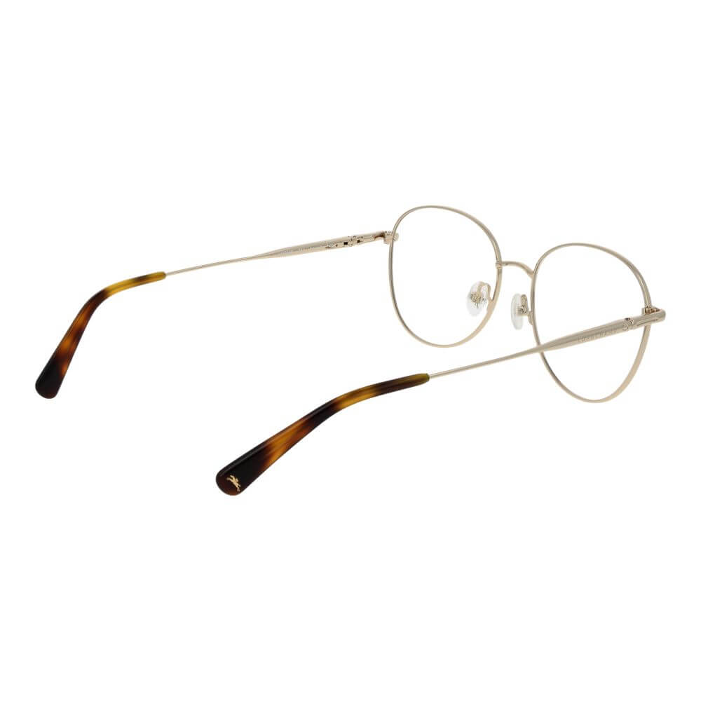 Gold Metal Glasses (Frames)Gender Women Main color Gold Frame color Gold Frame material Metal Rim Style Full-Rim Lenses Color Demo glasses Lenses Material Plastic Lenses Effect No Extra Lenses width 54 Size 54-17-140 Lenses Height 47 Bridge width 17 Frame