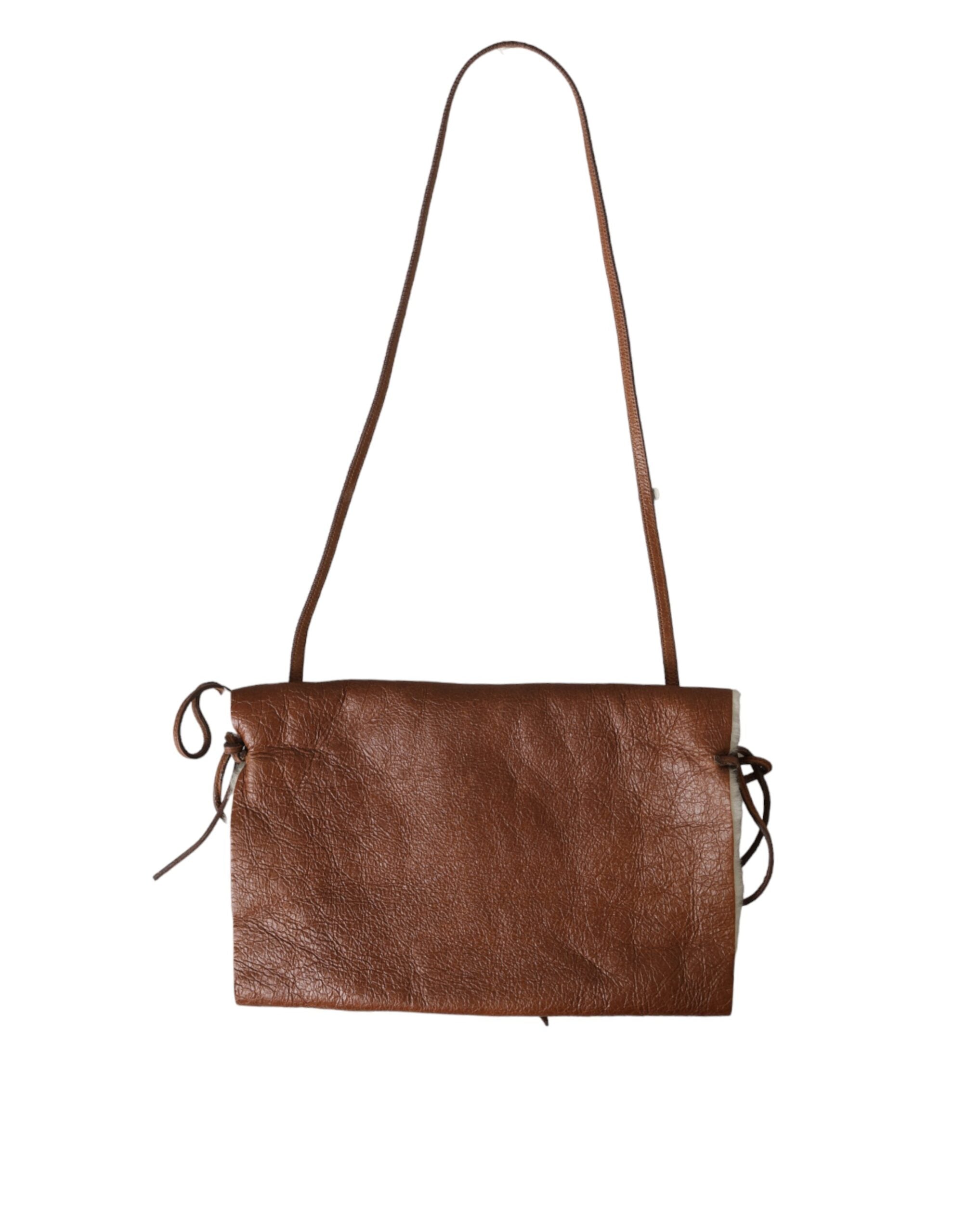 Brown Leather Fur Inner Lining Neck Strap WinterFleece HandwarmerMIU MIU Gorgeous brand new, 100% Authentic MIU MIU handwarmer, crafted in supple brown leather and lined with soft fur for exceptional warmth. Designed with a winter-ready fleece interior an