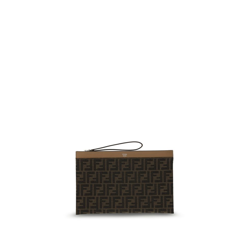 Beauty CaseBeauty Case by Fendi, jacquard design with iconic all-over contrasting repeated brand FF logo, iconic brand monogram pressure-stamped on the front, top zipper closure, applied pull at the slider to carry it by hand. Season: AW25 Dimension: 30×3