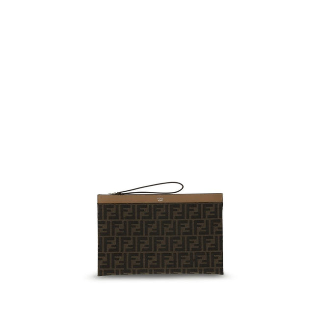 Beauty CaseBeauty Case by Fendi, jacquard design with iconic all-over contrasting repeated brand FF logo, iconic brand monogram pressure-stamped on the front, top zipper closure, applied pull at the slider to carry it by hand. Season: AW25 Dimension: 30×3