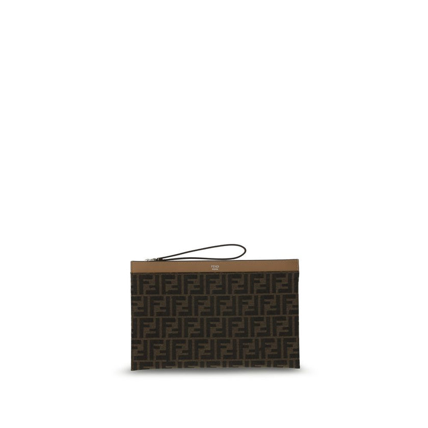Beauty CaseBeauty Case by Fendi, jacquard design with iconic all-over contrasting repeated brand FF logo, iconic brand monogram pressure-stamped on the front, top zipper closure, applied pull at the slider to carry it by hand. Season: AW25 Dimension: 30×3