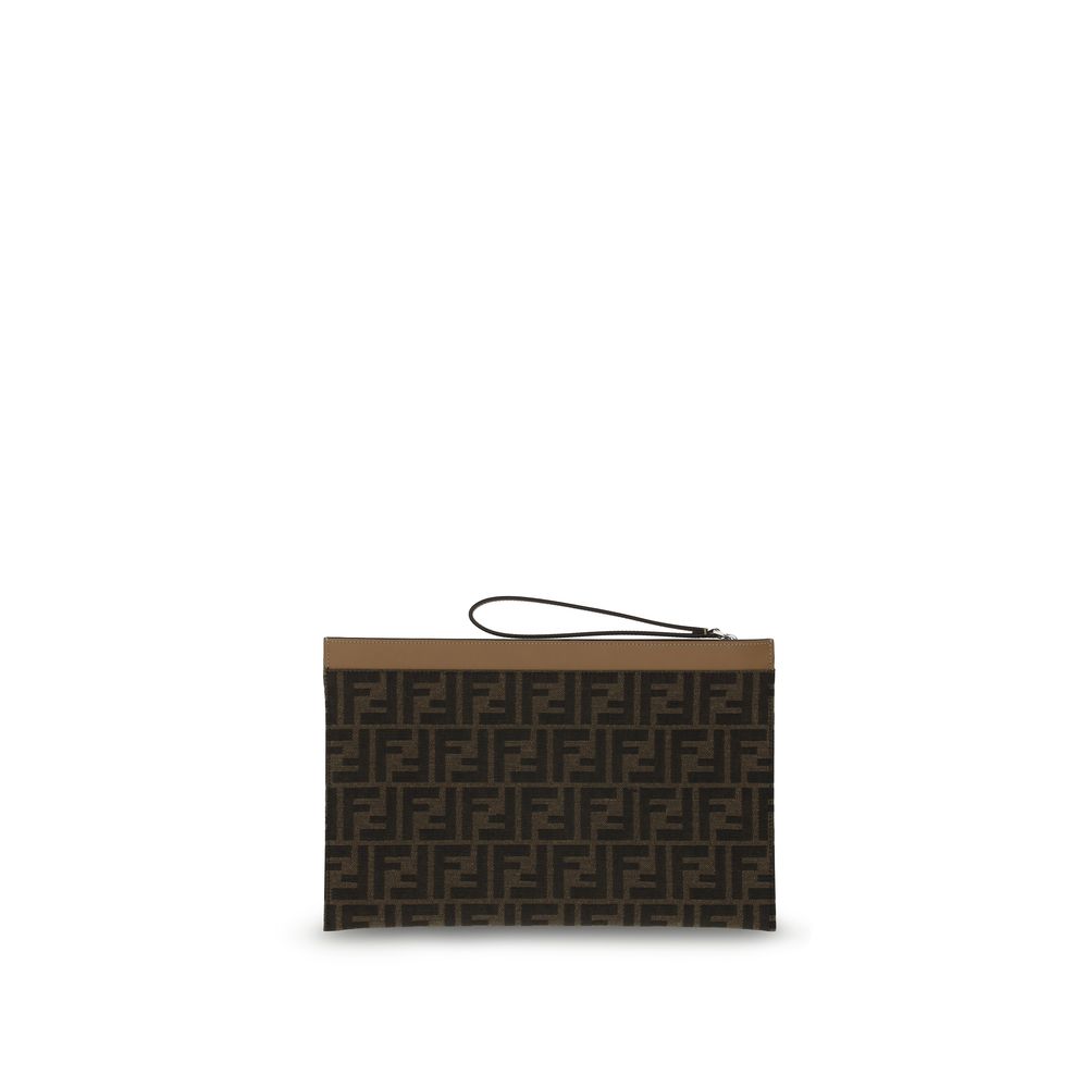Beauty CaseBeauty Case by Fendi, jacquard design with iconic all-over contrasting repeated brand FF logo, iconic brand monogram pressure-stamped on the front, top zipper closure, applied pull at the slider to carry it by hand. Season: AW25 Dimension: 30×3