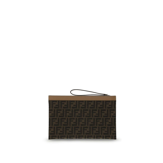 Beauty CaseBeauty Case by Fendi, jacquard design with iconic all-over contrasting repeated brand FF logo, iconic brand monogram pressure-stamped on the front, top zipper closure, applied pull at the slider to carry it by hand. Season: AW25 Dimension: 30×3