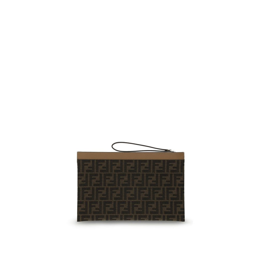 Beauty CaseBeauty Case by Fendi, jacquard design with iconic all-over contrasting repeated brand FF logo, iconic brand monogram pressure-stamped on the front, top zipper closure, applied pull at the slider to carry it by hand. Season: AW25 Dimension: 30×3