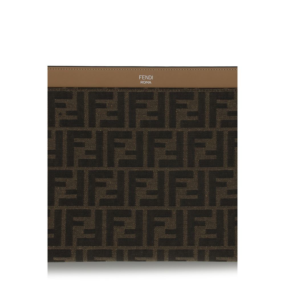 Beauty CaseBeauty Case by Fendi, jacquard design with iconic all-over contrasting repeated brand FF logo, iconic brand monogram pressure-stamped on the front, top zipper closure, applied pull at the slider to carry it by hand. Season: AW25 Dimension: 30×3