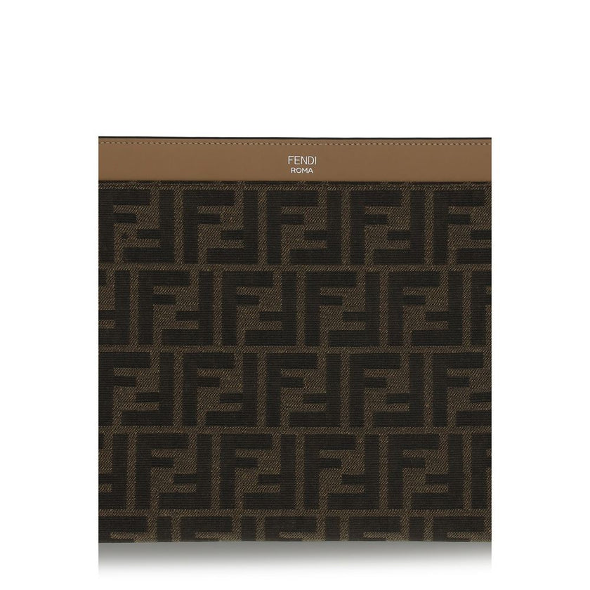 Beauty CaseBeauty Case by Fendi, jacquard design with iconic all-over contrasting repeated brand FF logo, iconic brand monogram pressure-stamped on the front, top zipper closure, applied pull at the slider to carry it by hand. Season: AW25 Dimension: 30×3