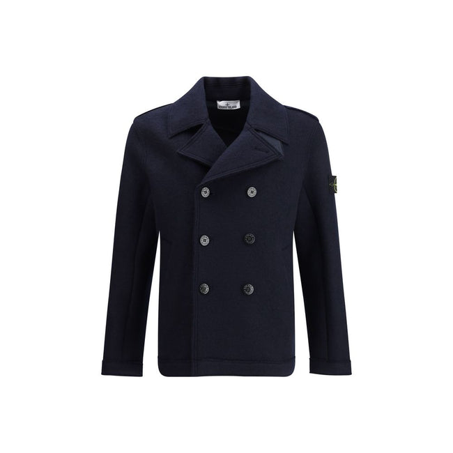 Blue Fleece Wool CoatThe Wool felt Coat by Stone Island features an oversized fit and functional design. Featuring chest patch pockets and a snap-button closure, it is complemented by the distinctive Stone Island badge on the left sleeve, a symbol of qual